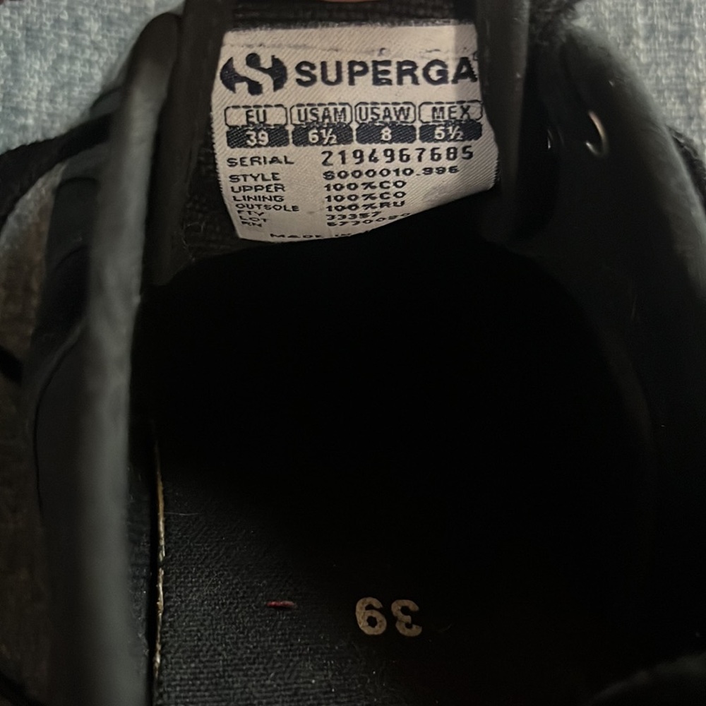 Superga Black Canvas Sneakers - Picture 8 of 8